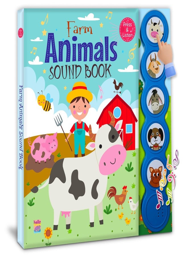 BRIJBASI Baby Farm Animals Sound Book | Interactive Board Book with Realistic Animal Sounds | Fun Learning Sound Book for Toddlers and Kids - Image 1